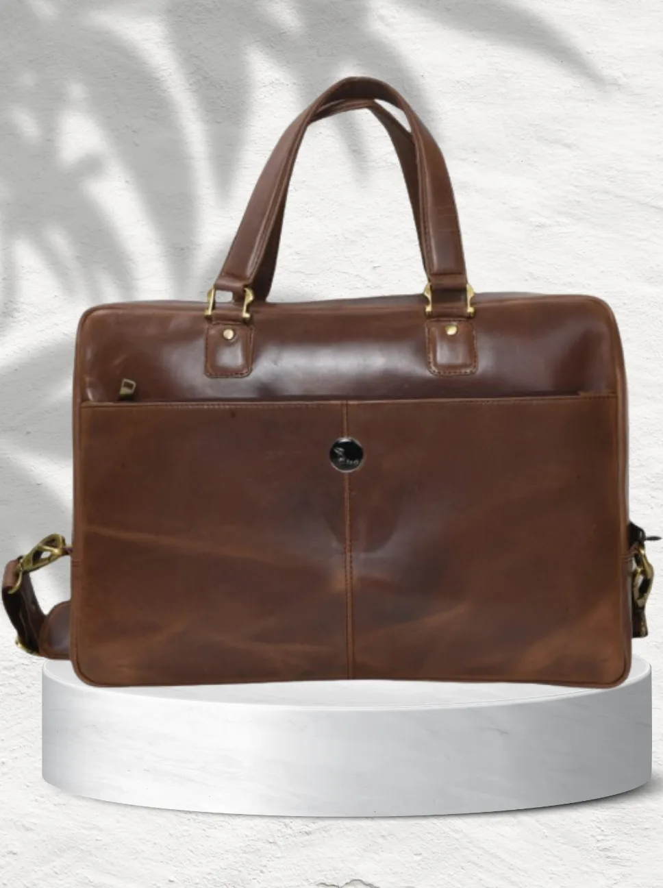 TAN MESSENGER LAPTOP BAG
