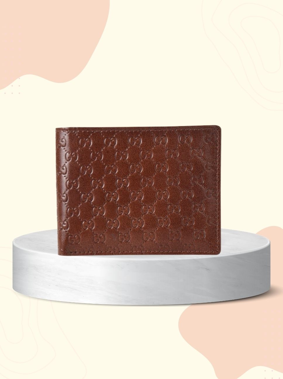 REGNOR RFID Protected Embossed Monogram Leather Wallet For Men