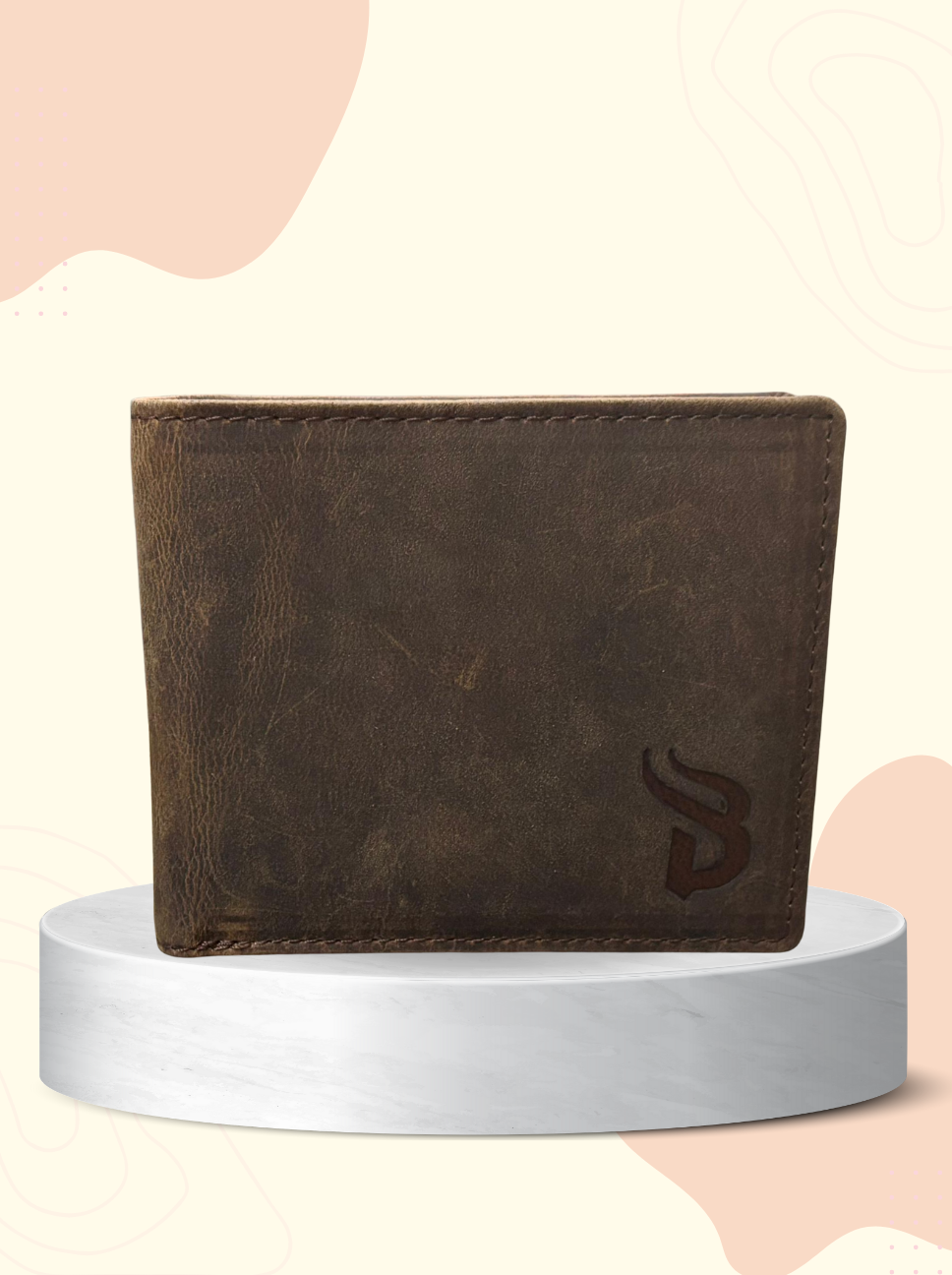 VIKING RFID Protected Khaki Leather Wallet For Men