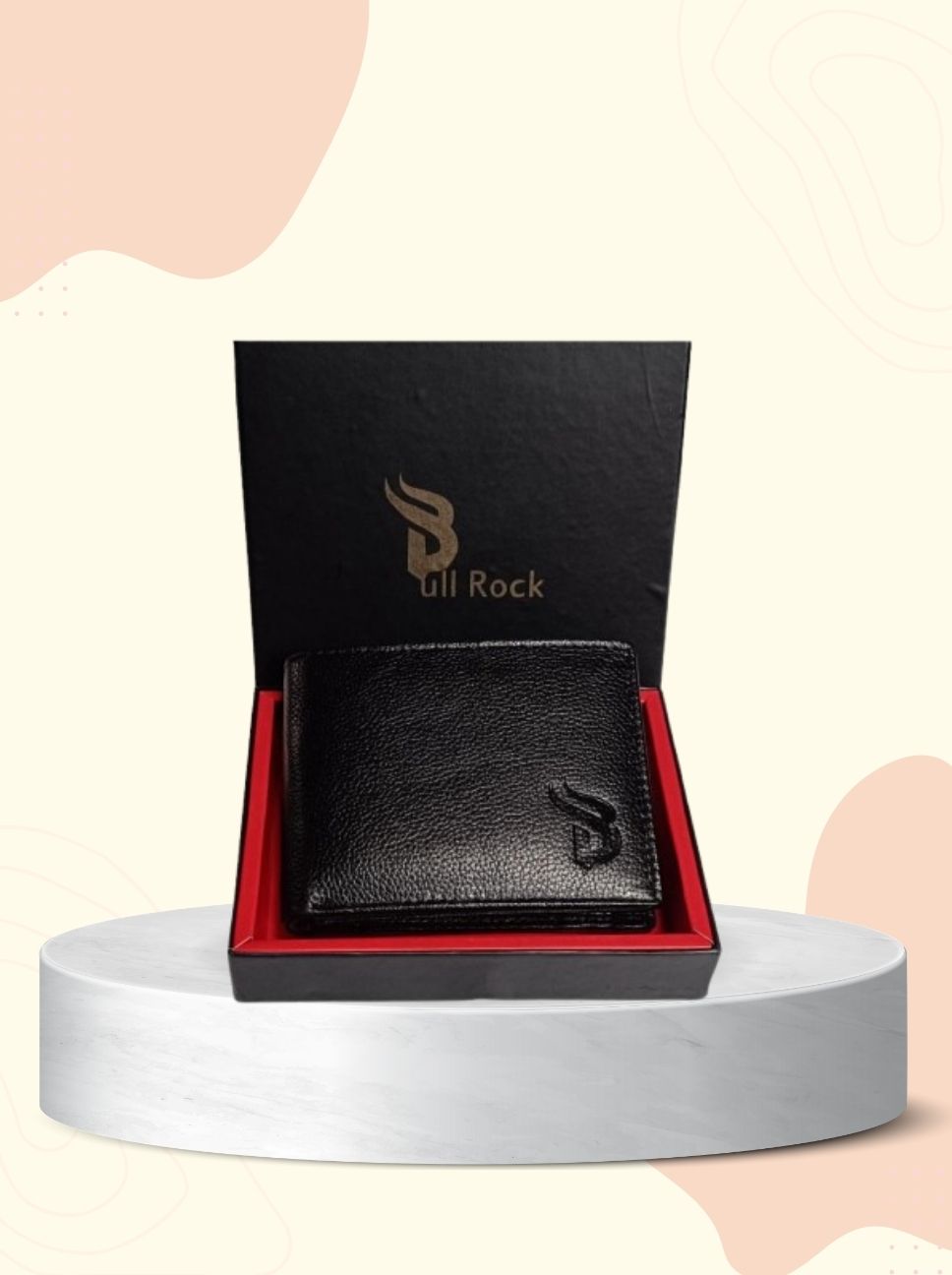 CAVIN RFID Protected Black textured Bi-Fold Leather Wallet For Men