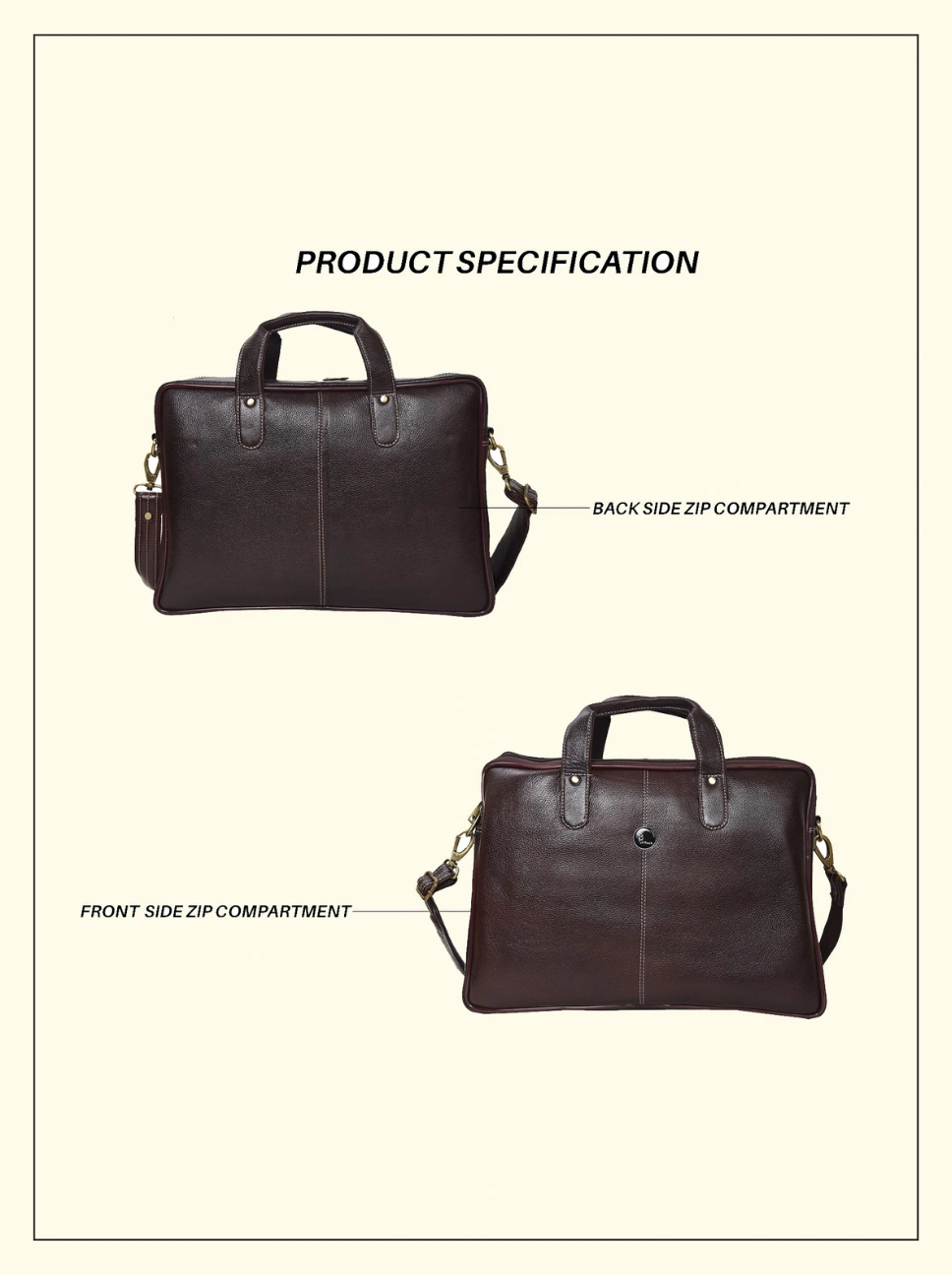 IMPERIUM Brown Laptop Bag for Men