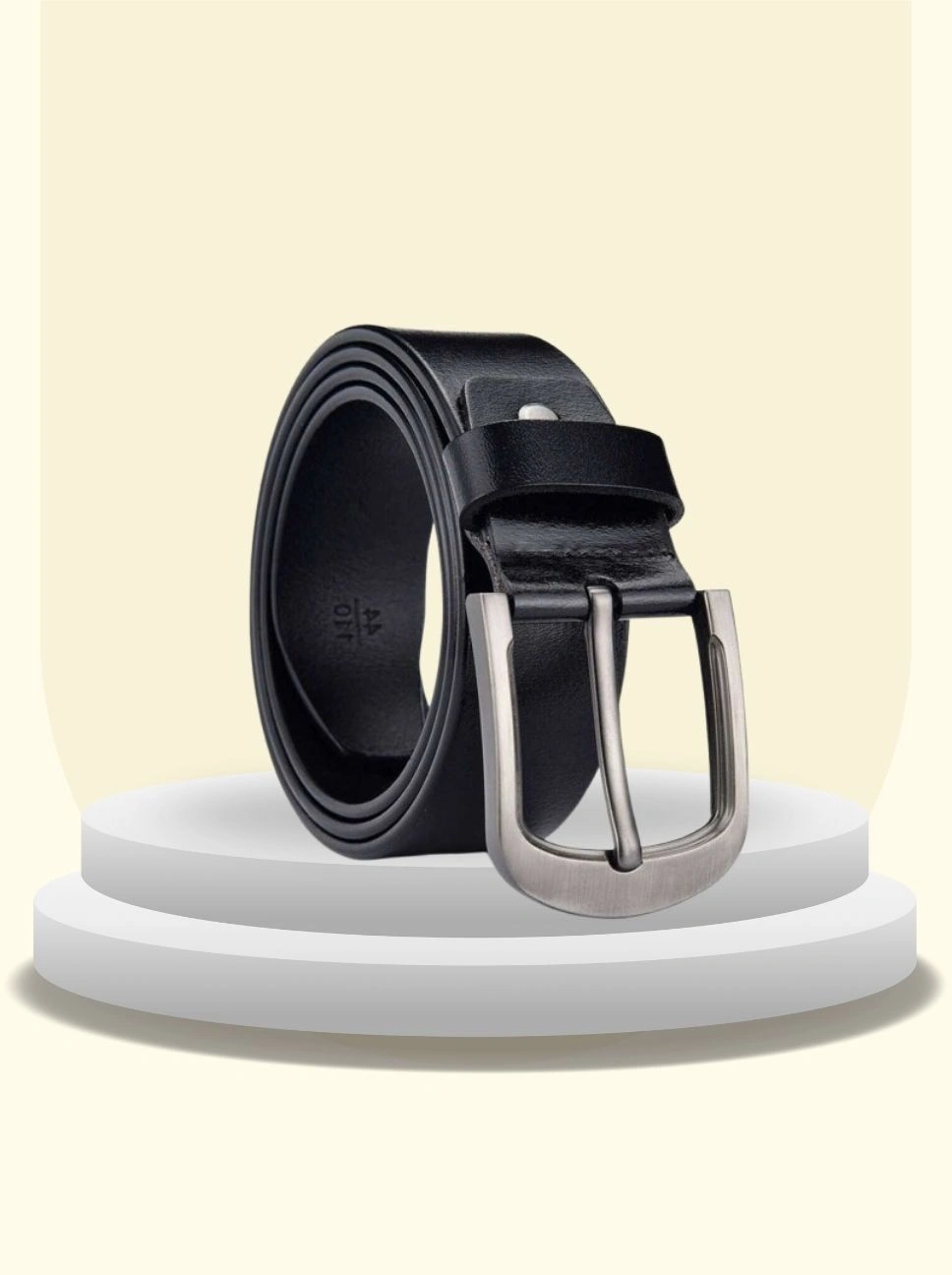 Bull Rock Black Formal Leather Belt for Men