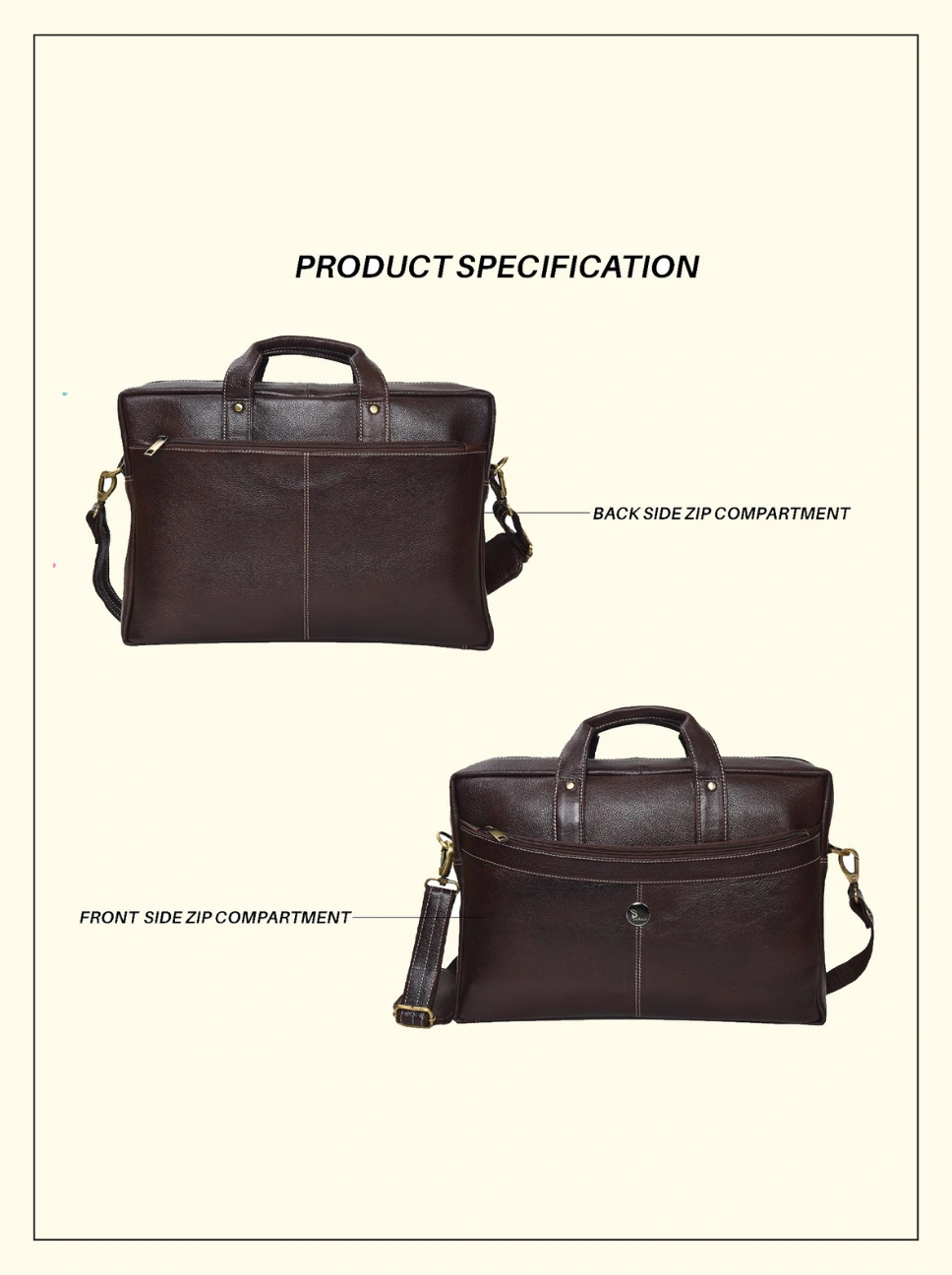 SOVEREIGN Brown Messenger Bag for Men