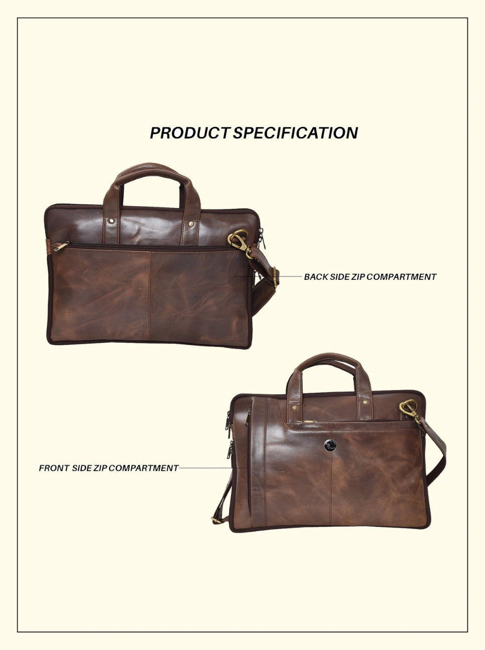 MARTIN Leather Laptop Bag for Men